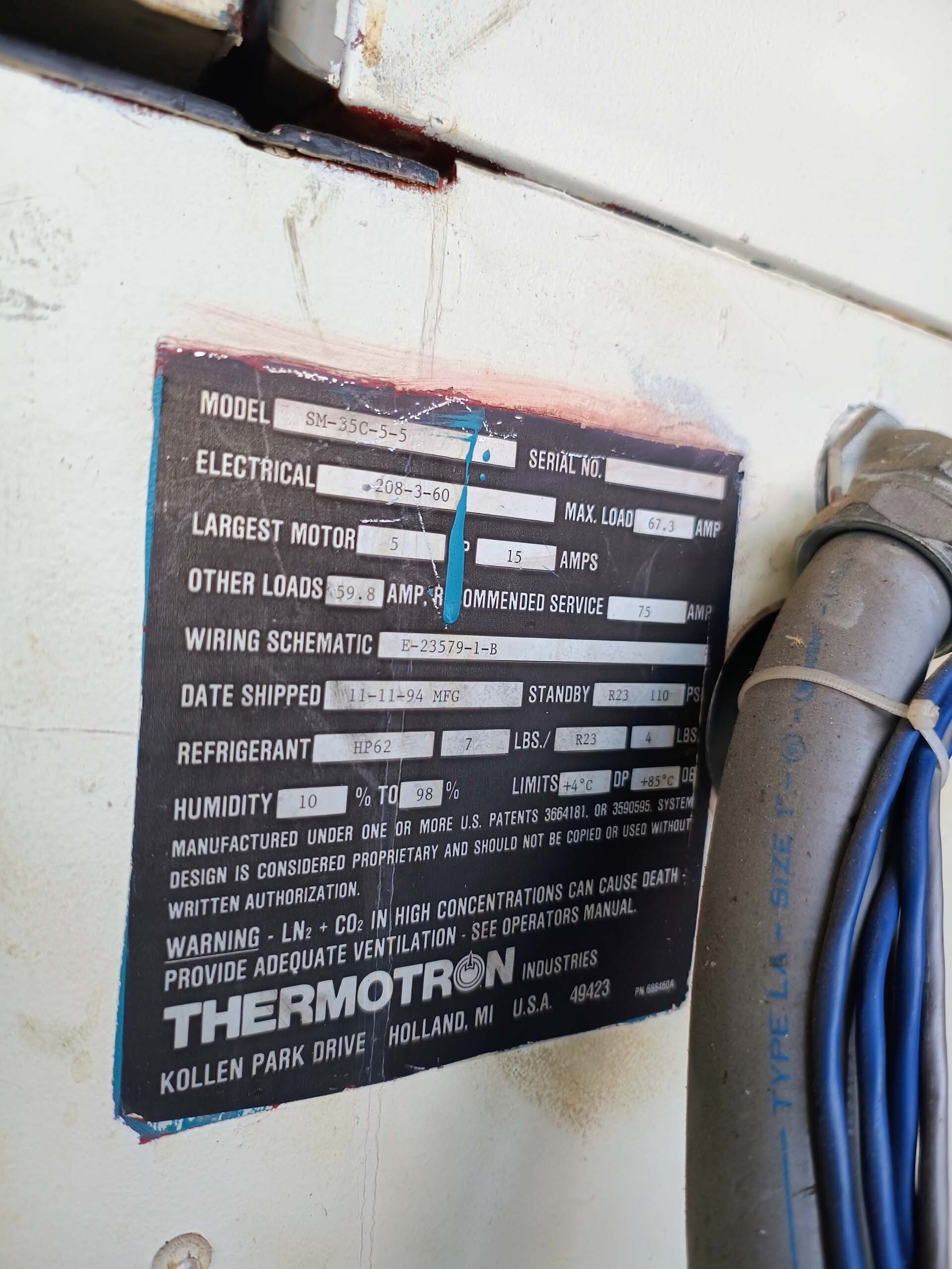 Photo Used THERMOTRON SM-35C-5-5 For Sale