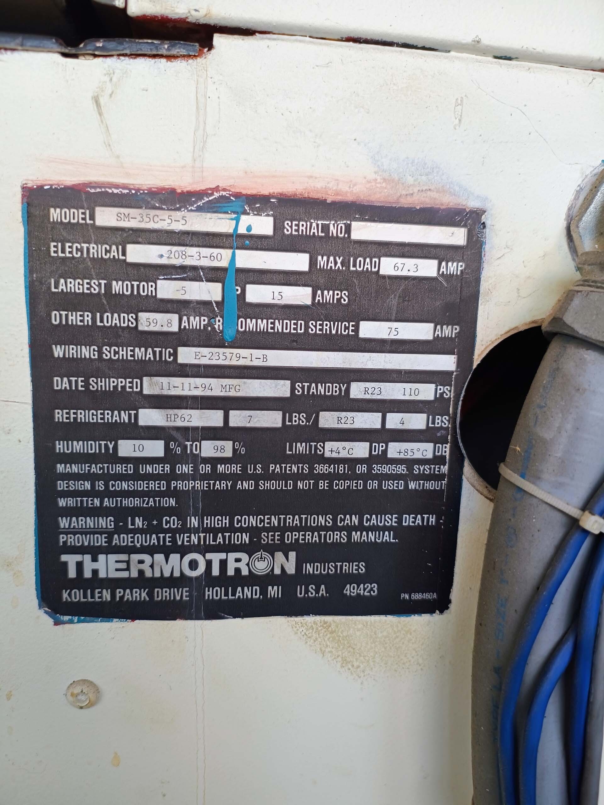Photo Used THERMOTRON SM-35C-5-5 For Sale