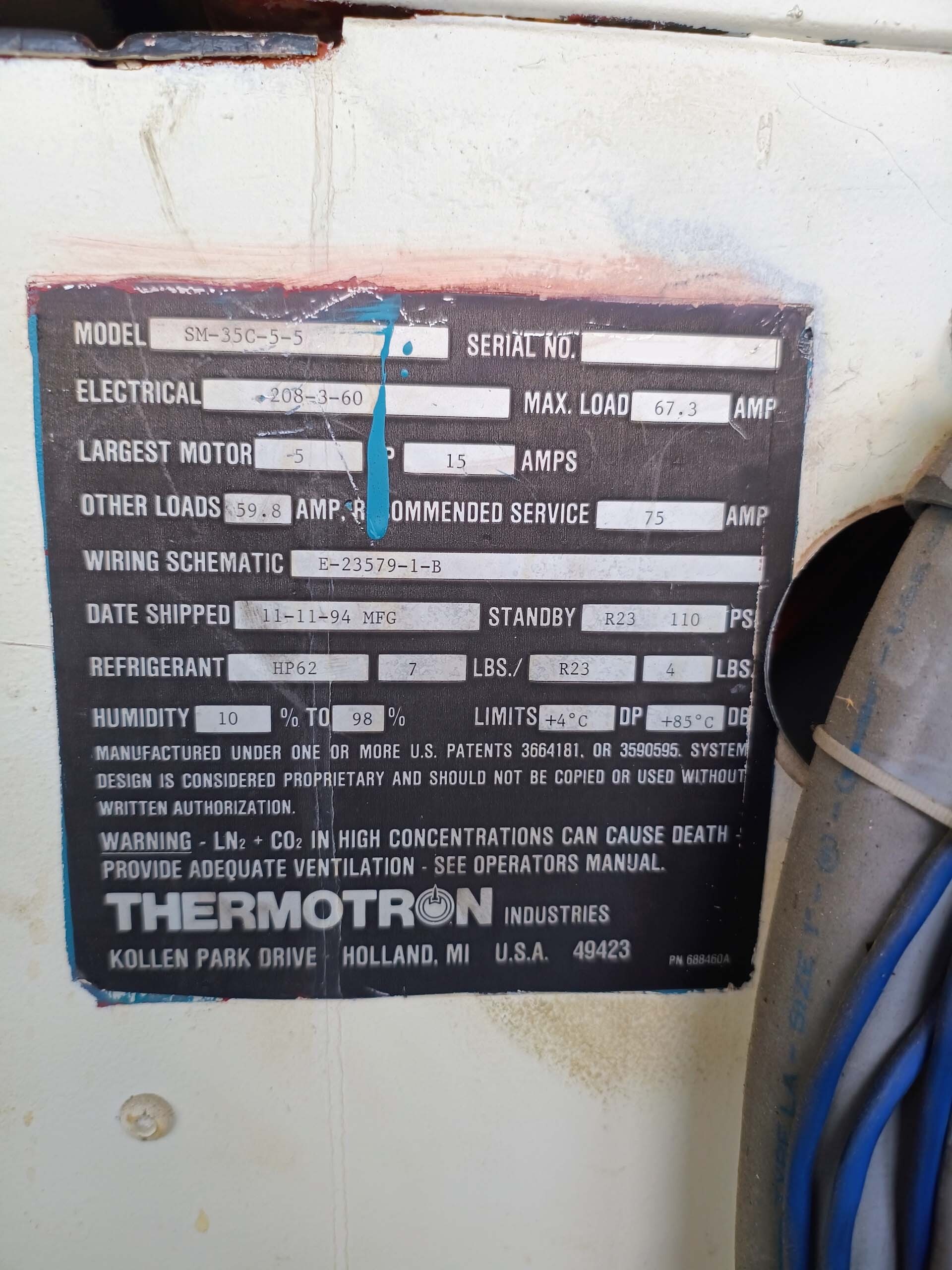 Photo Used THERMOTRON SM-35C-5-5 For Sale