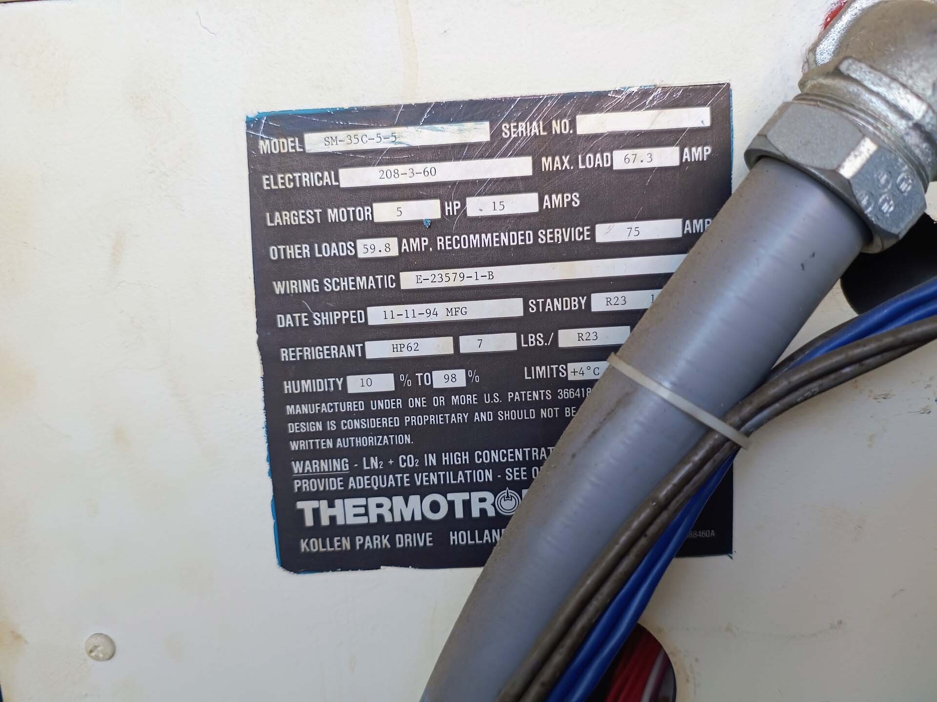Photo Used THERMOTRON SM-35C-5-5 For Sale