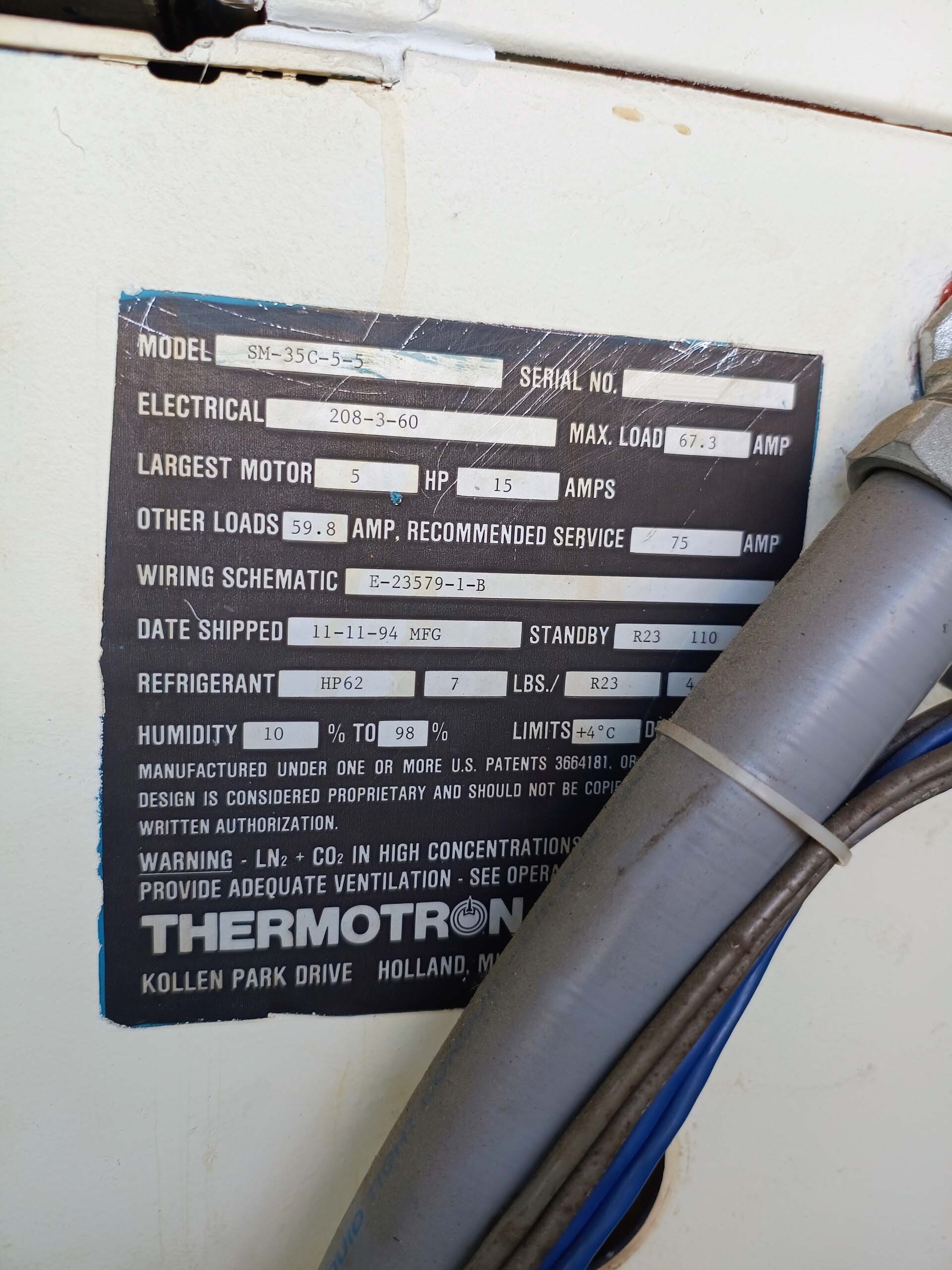 Photo Used THERMOTRON SM-35C-5-5 For Sale