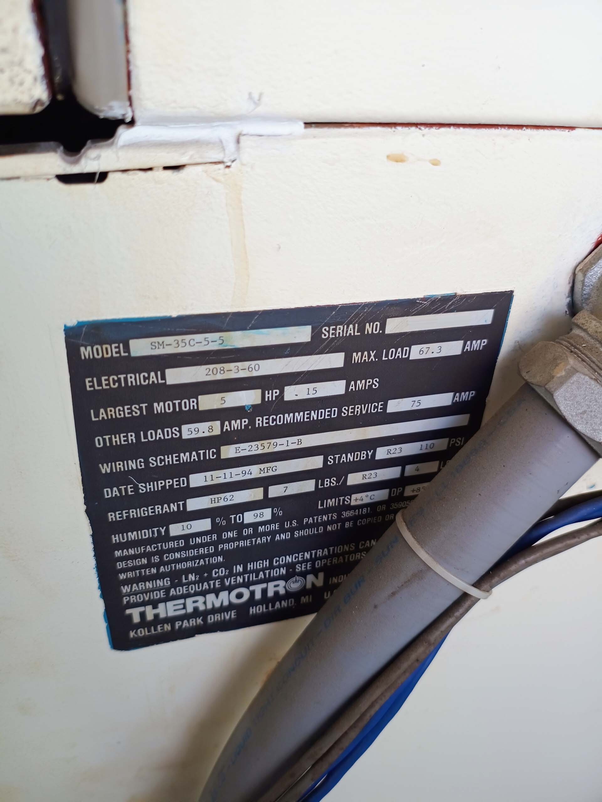 Photo Used THERMOTRON SM-35C-5-5 For Sale