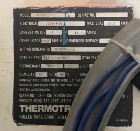 Photo Used THERMOTRON SM-35C-5-5 For Sale