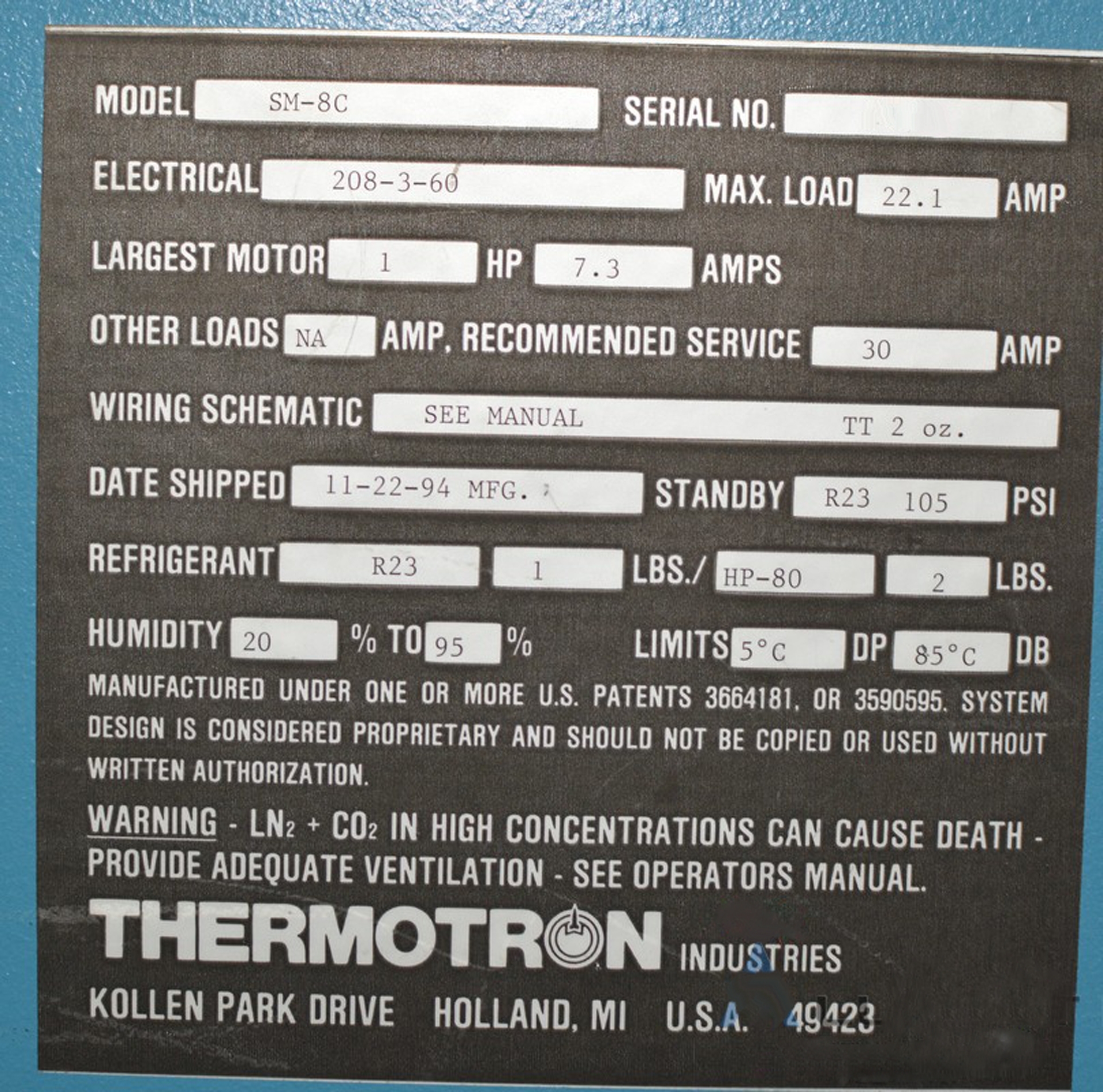 Foto Verwendet THERMOTRON SM-8C Zum Verkauf