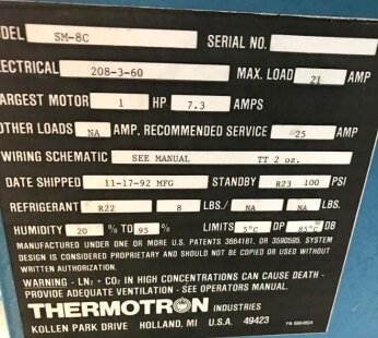 THERMOTRON SM-8C #9266889