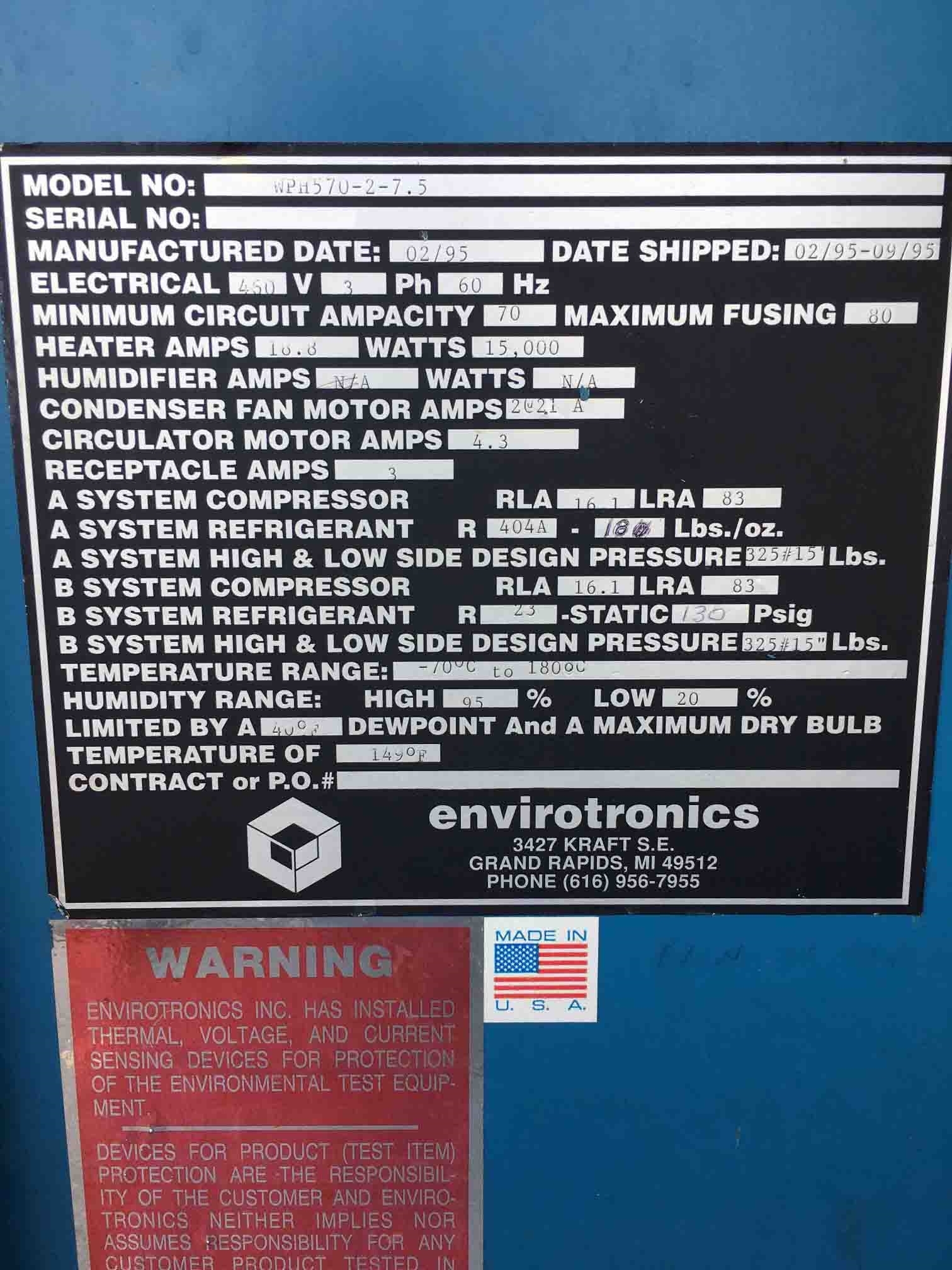 사진 사용됨 THERMOTRON WPH-570-2-7.5 판매용