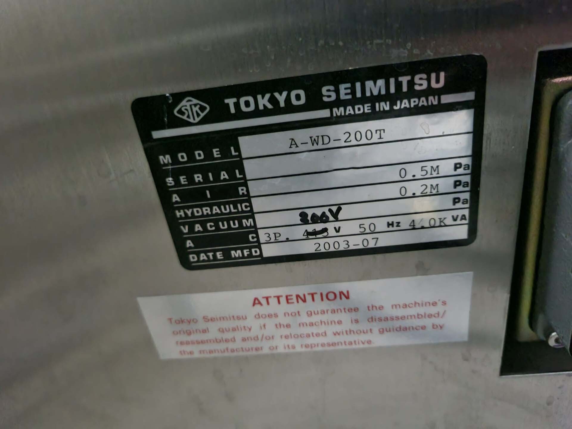 Photo Used TOKYO SEIMITSU  A-WD-200T For Sale