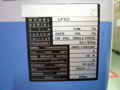 Photo Used ACCRETECH / TSK UF 60 For Sale