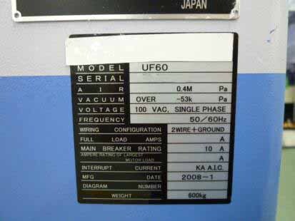 图为 已使用的 ACCRETECH / TSK UF 60 待售