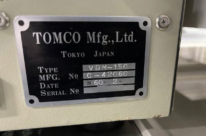 圖為 已使用的 TOMCO VDM-150 待售
