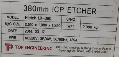 사진 사용됨 TOP ENGINEERING Hietch LX-380 판매용