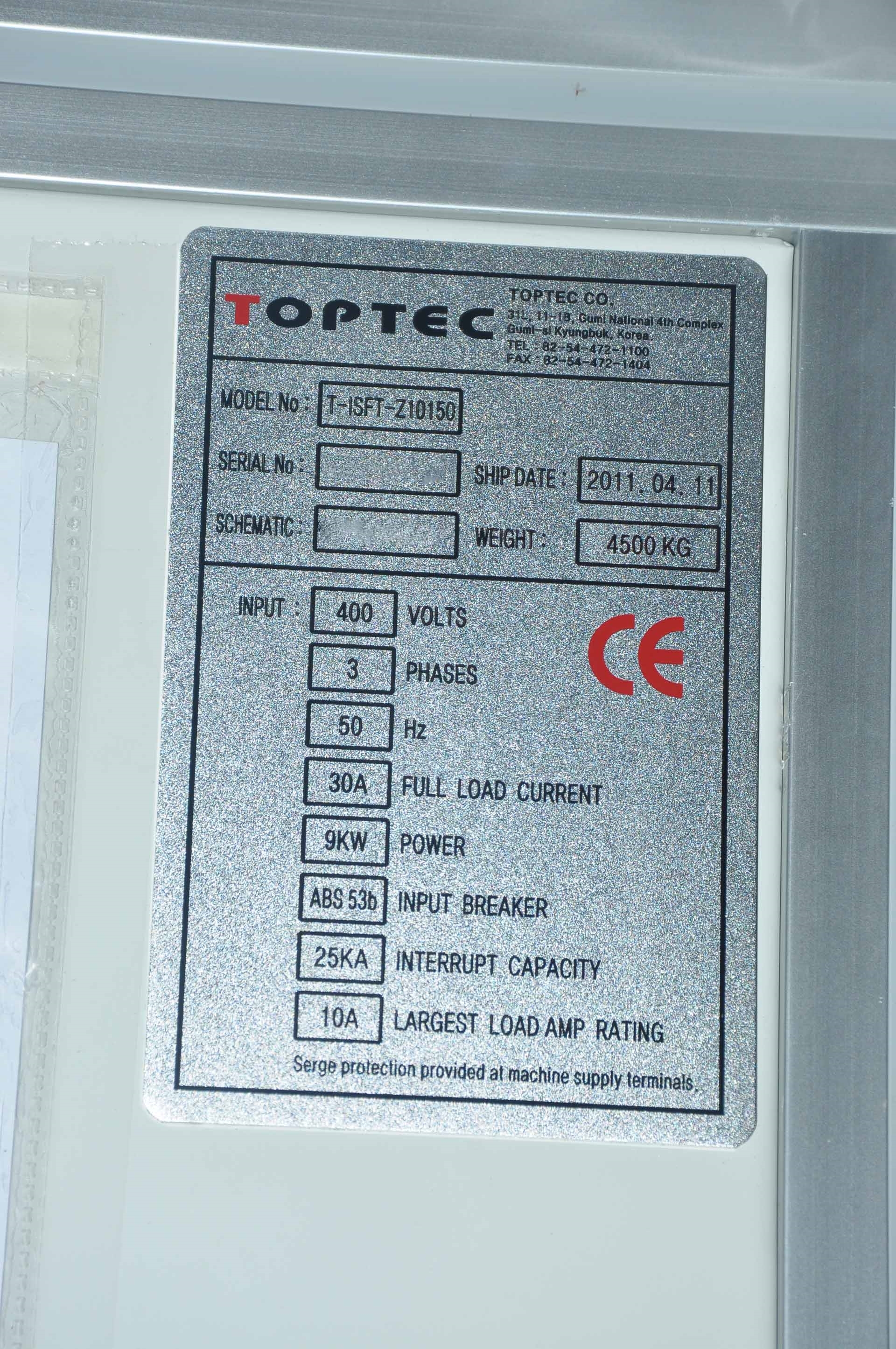 图为 已使用的 TOPTEC T-ISFT-Z10150 待售