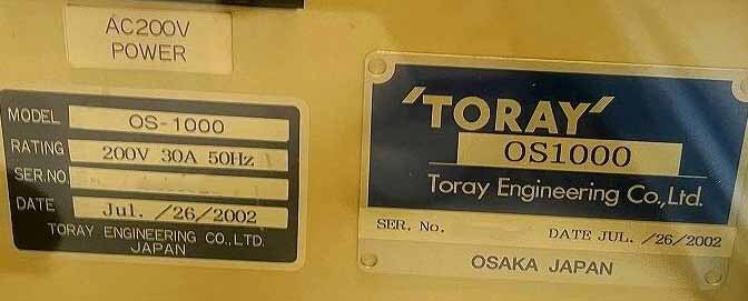 Photo Used TORAY OS-1000 For Sale