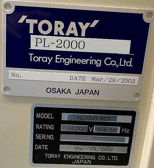 Photo Used TORAY PL-2000 For Sale