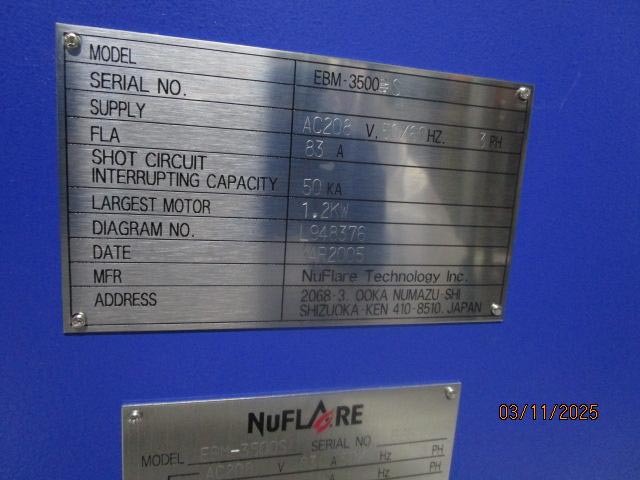 图为 已使用的 TOSHIBA / NUFLARE EBM 3500S 待售