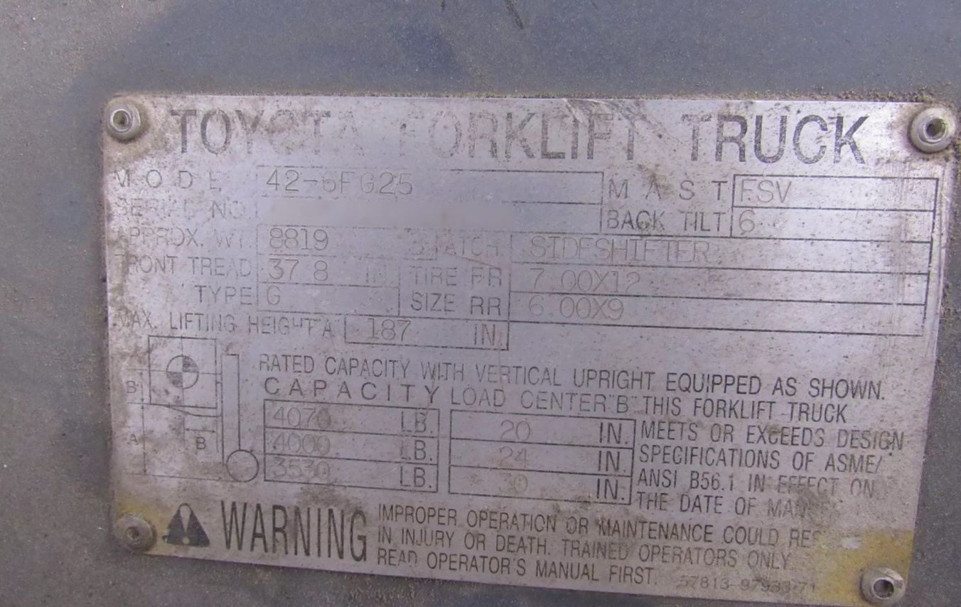图为 已使用的 TOYODA 42-6FG25 待售