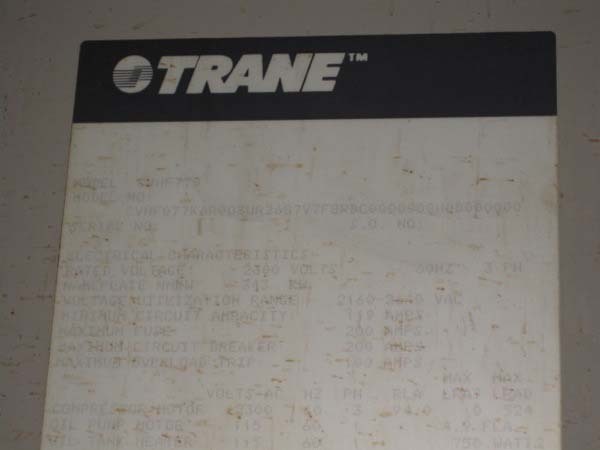 Photo Used TRANE CVHF 770 For Sale