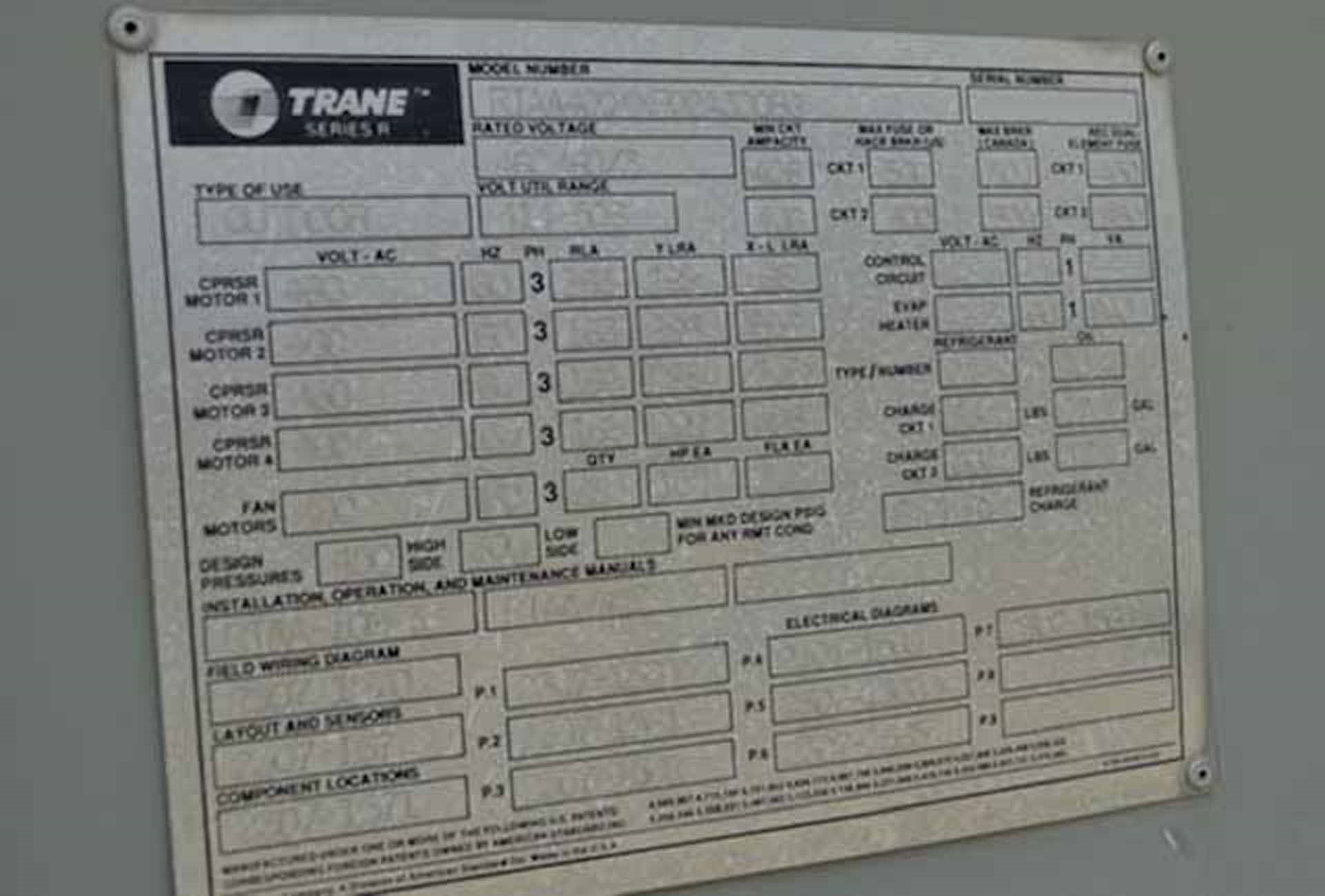 Photo Used TRANE RTAA 300 For Sale