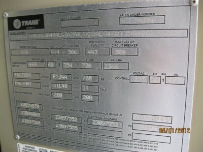 TRANE RTHDOO2FXAOUAG3A4RALG3A2RALAXXQAEXAADXY354BAXAX4XXXXVX #105188