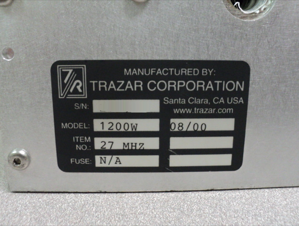 图为 已使用的 TRAZAR IG207 待售