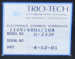 사진 사용됨 TRIO-TECH G-254A 판매용