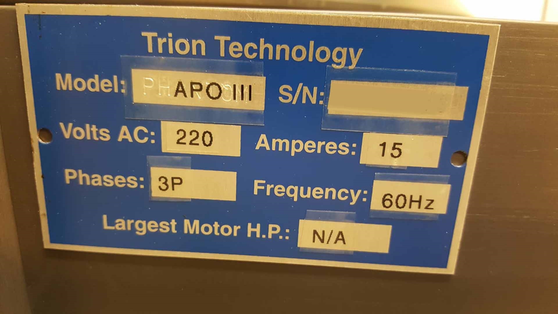 Photo Used TRION APO III For Sale