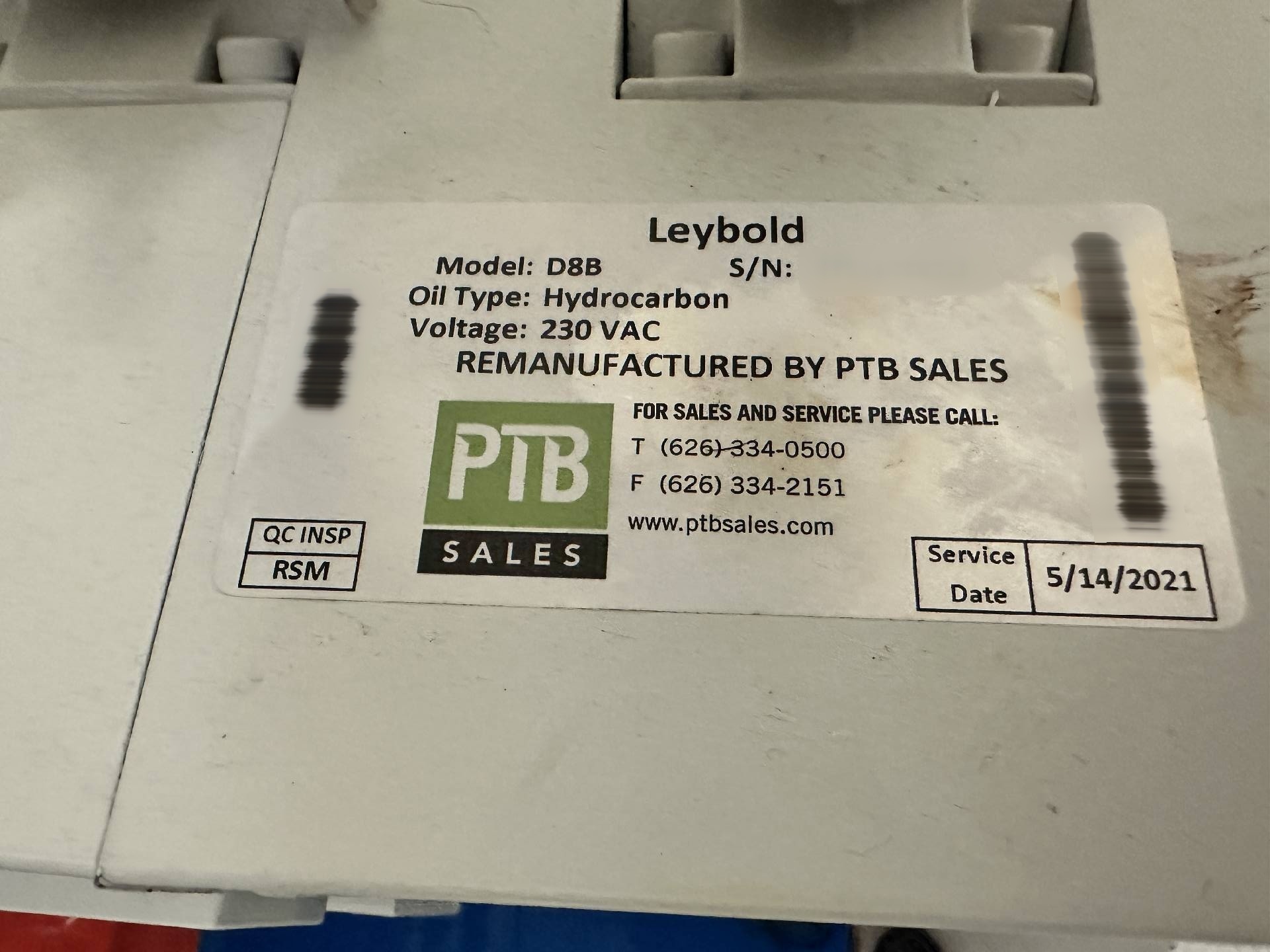 Photo Used TRIVAC D8B For Sale