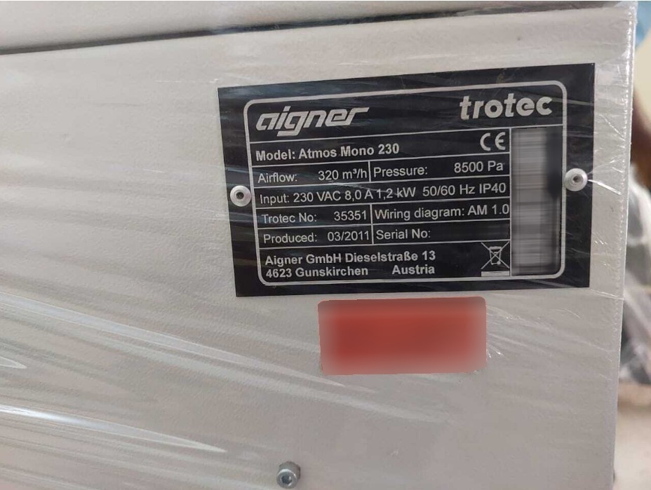 Foto Verwendet TROTEC Atmos mono 230 Zum Verkauf