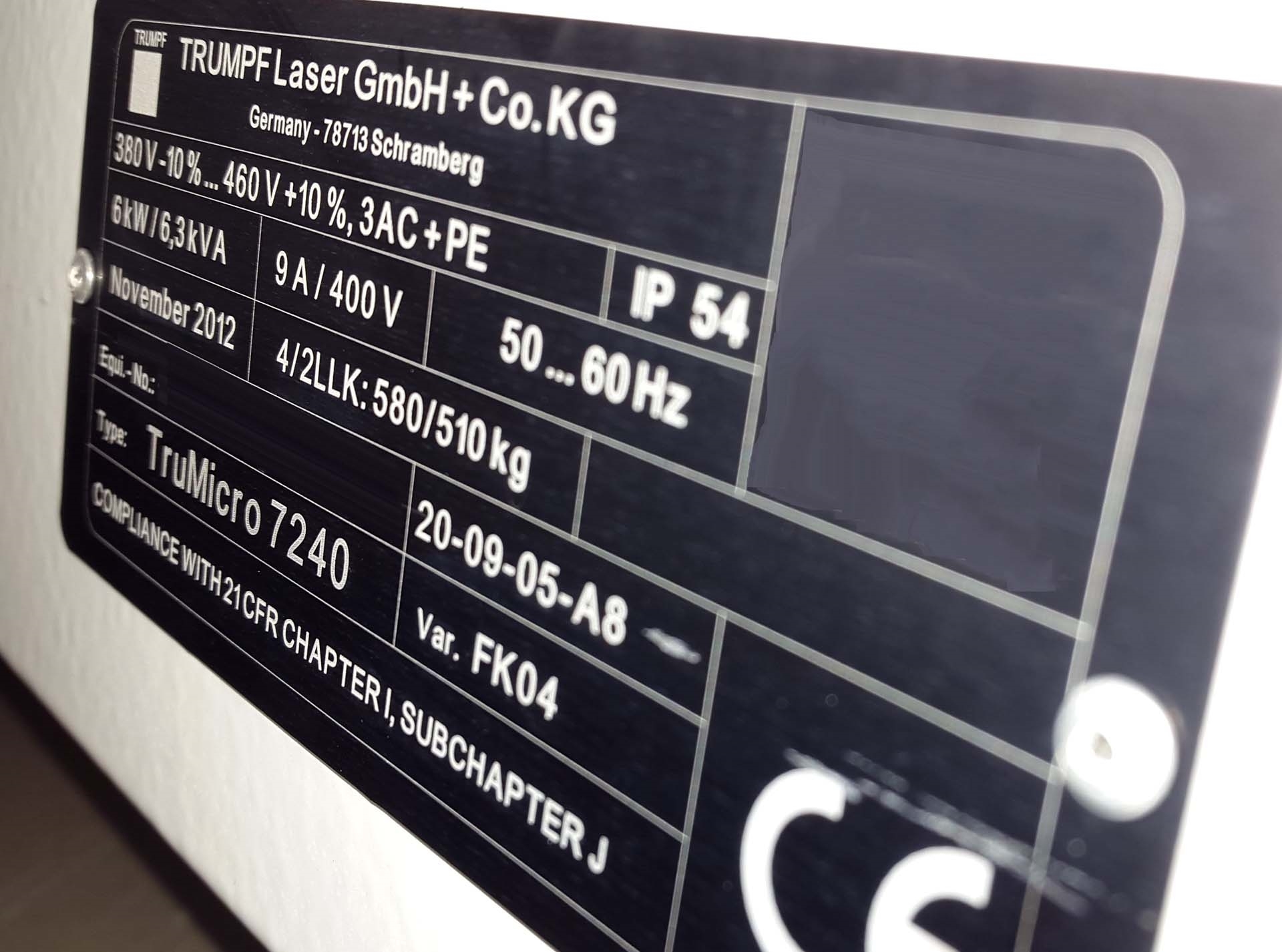 圖為 已使用的 TRUMPF TruMicro 7240 待售