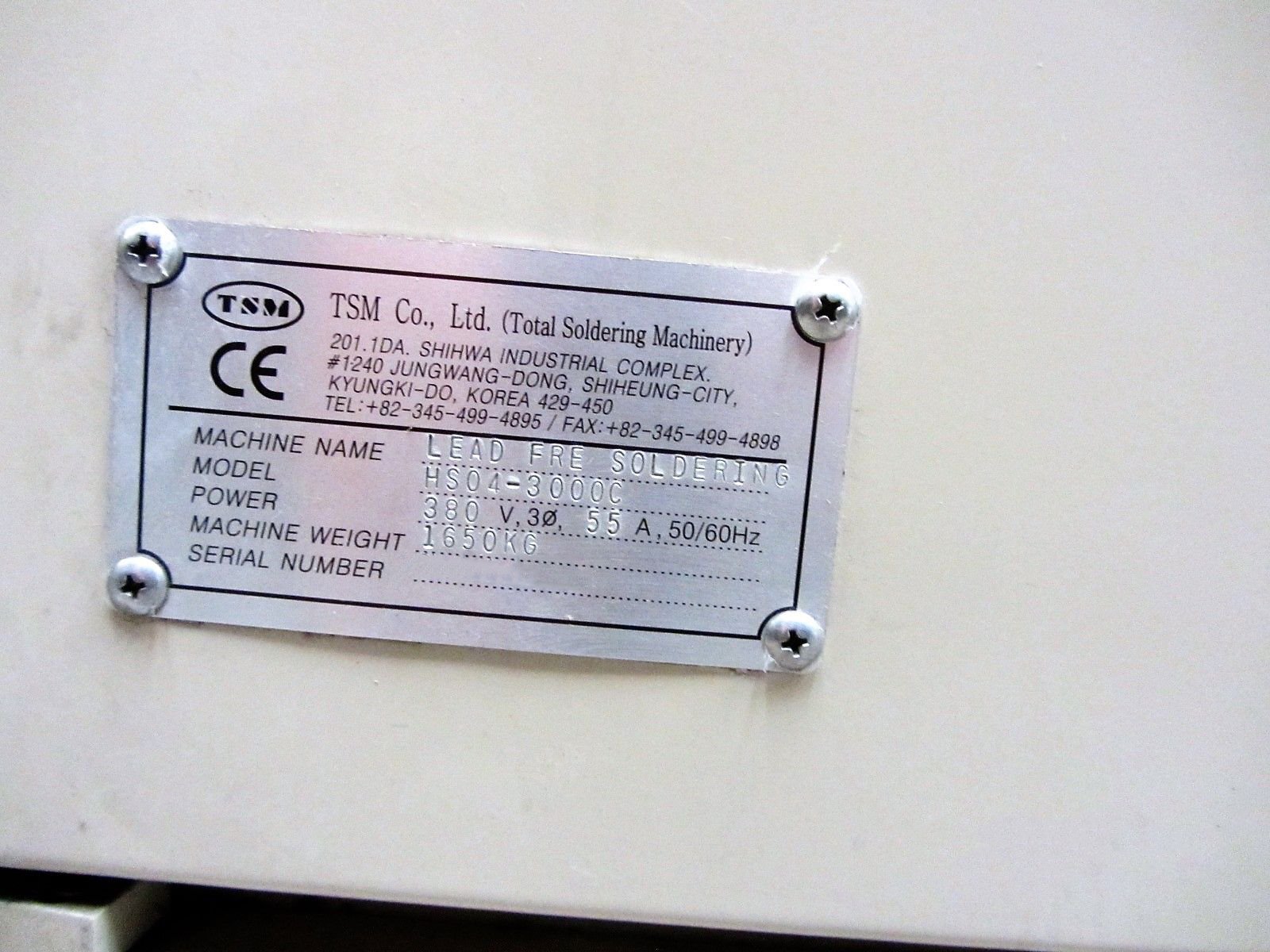圖為 已使用的 TSM HS04-3000C 待售