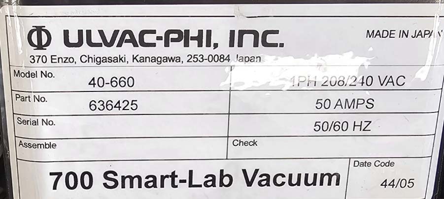 フォト（写真） 使用される ULVAC / PHYSICAL ELECTRONICS / PERKIN ELMER PHI 700 TM 販売のために