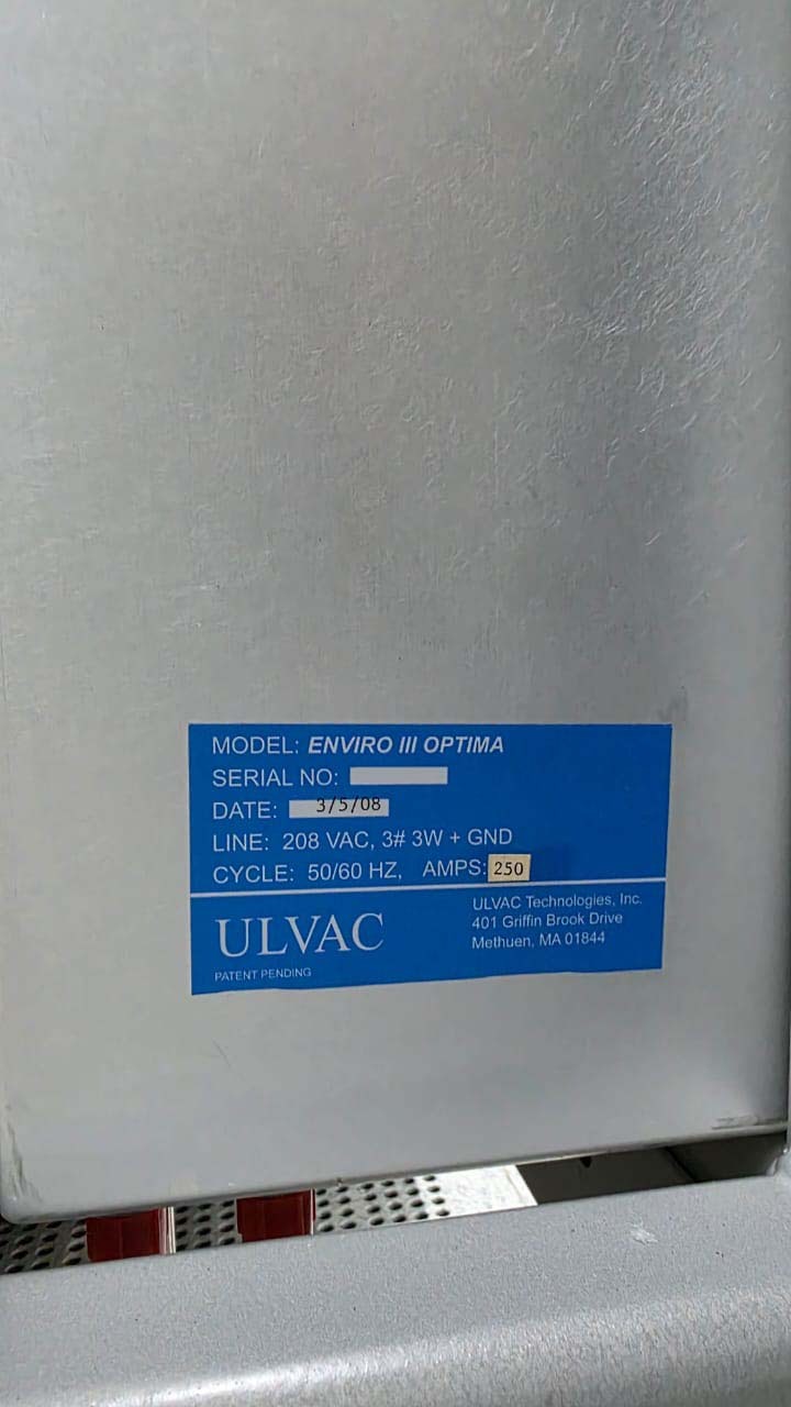 圖為 已使用的 ULVAC Enviro Optima 待售