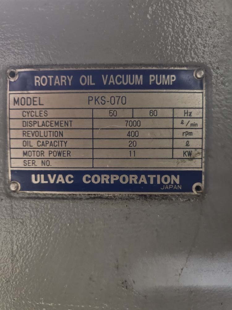Foto Verwendet ULVAC PKS-070 Zum Verkauf