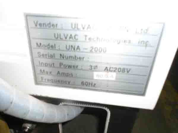 フォト（写真） 使用される ULVAC UNA 2000 販売のために