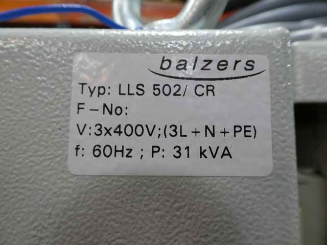 圖為 已使用的 UNAXIS / BALZERS LLS 502 待售