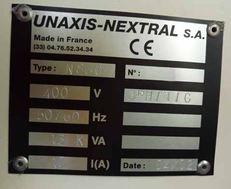 Foto Verwendet UNAXIS / NEXTRAL N 860 Zum Verkauf