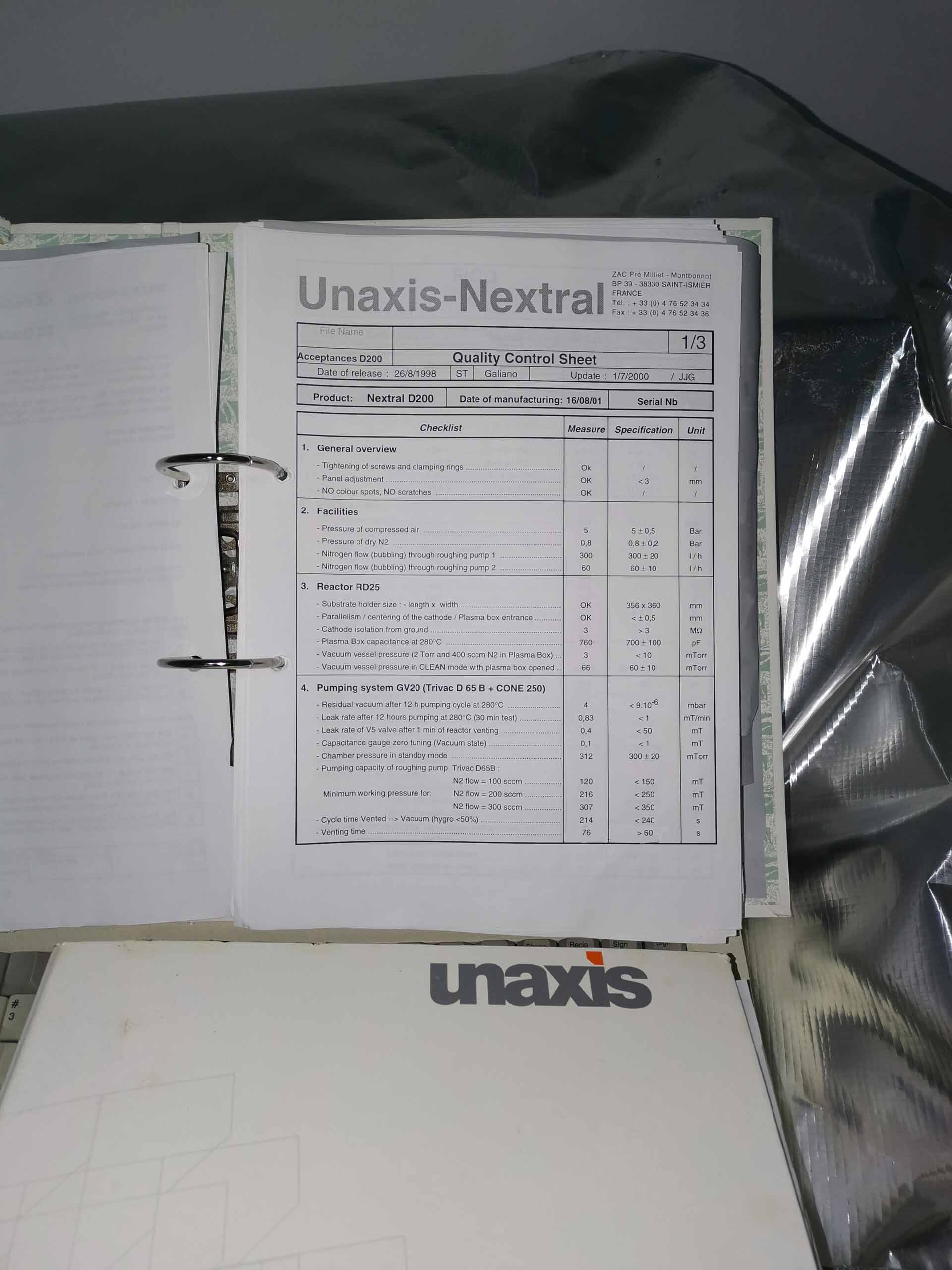 Photo Used UNAXIS / NEXTRAL ND200 For Sale