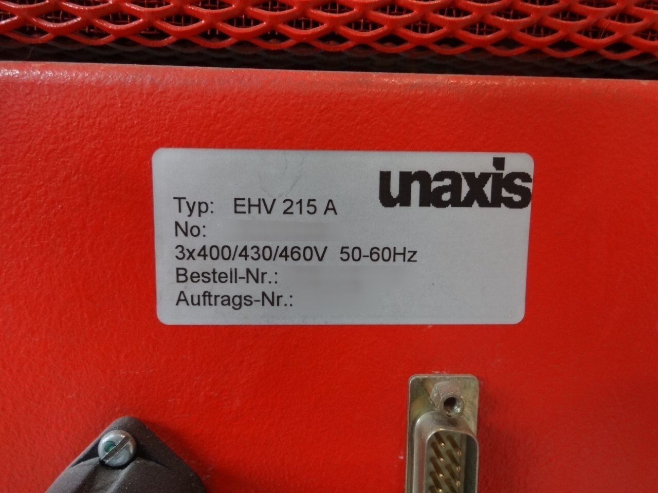 图为 已使用的 UNAXIS EHV 215 待售