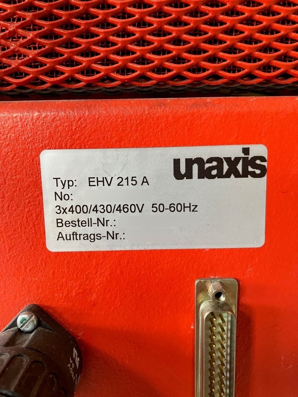 图为 已使用的 UNAXIS EHV 215 待售