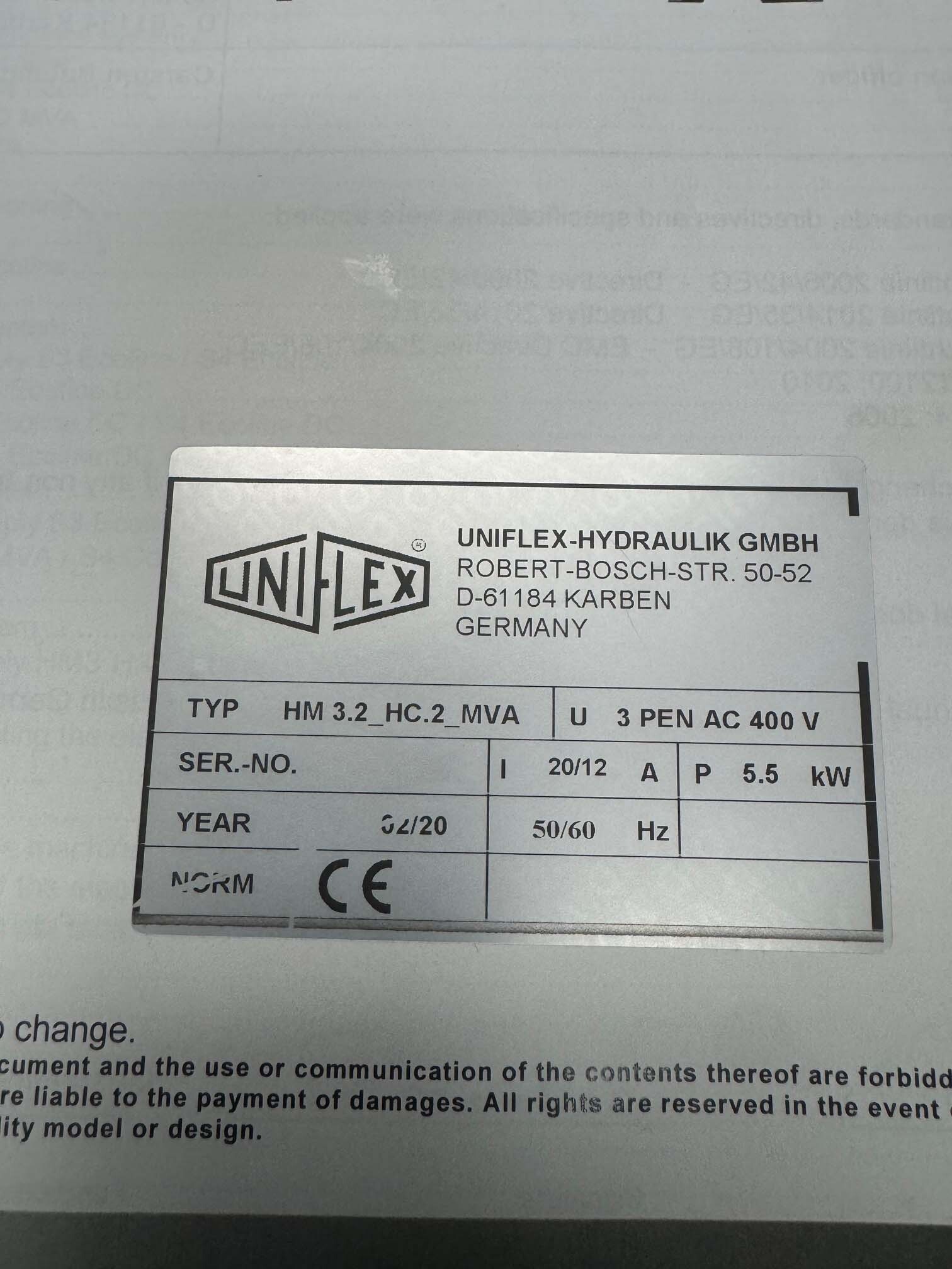 圖為 已使用的 UNIFLEX HM 3 HC 待售