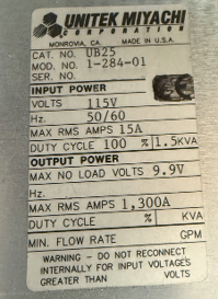 Photo Used UNITEK PECO 1-284-01 For Sale