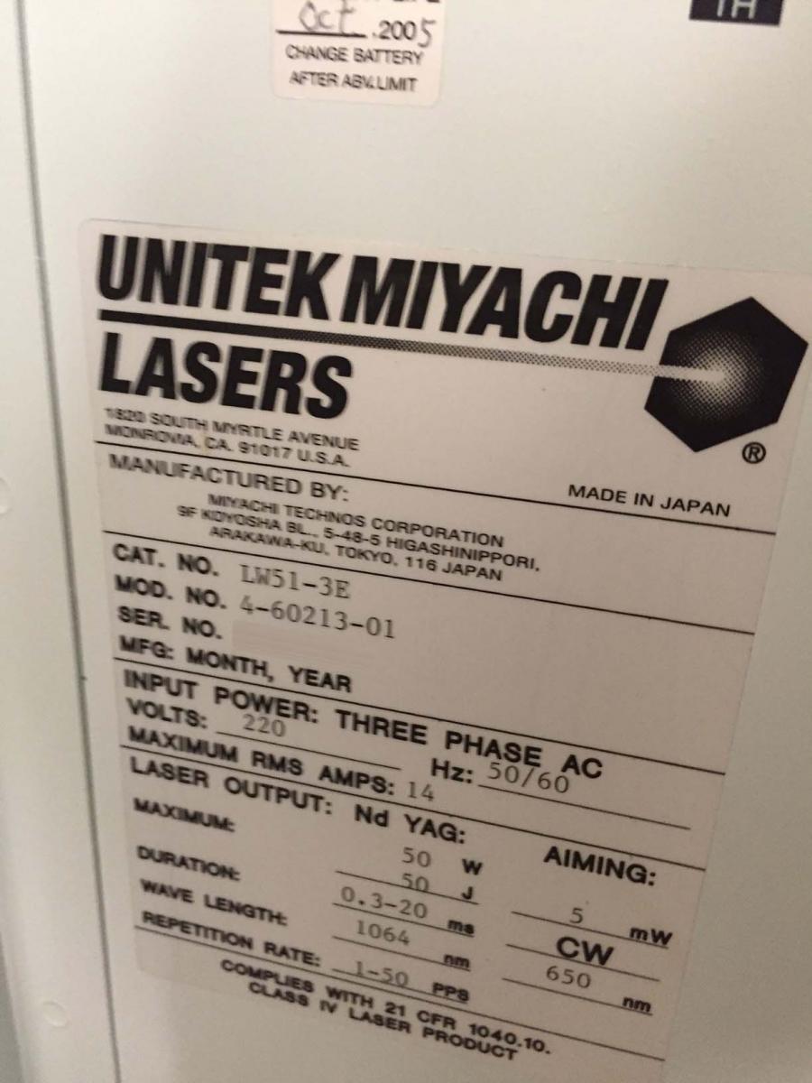 圖為 已使用的 UNITEK MIYACHI LW-51 待售