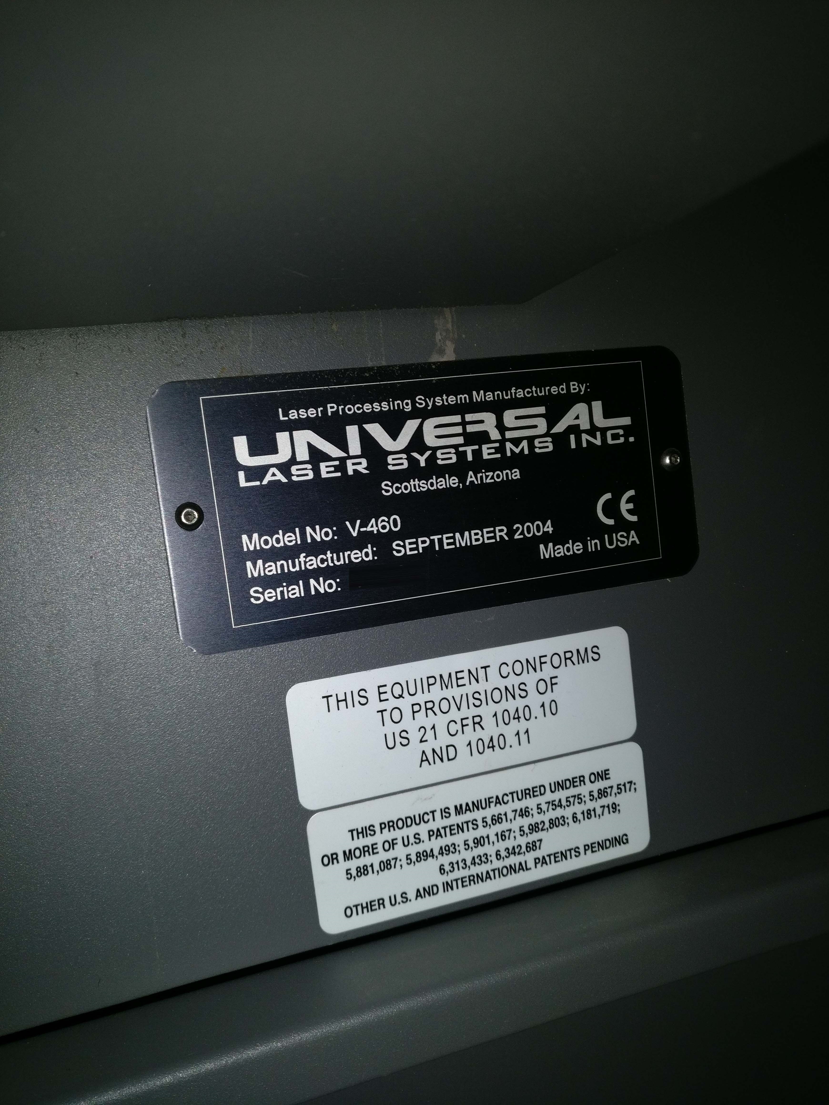 Photo Used UNIVERSAL LASER SYSTEMS / ULS V-460 For Sale