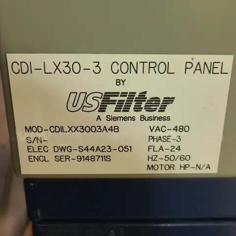 Photo Used US FILTER CDI Unit For Sale