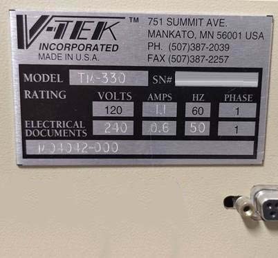 图为 已使用的 V-TEK TM 330 待售