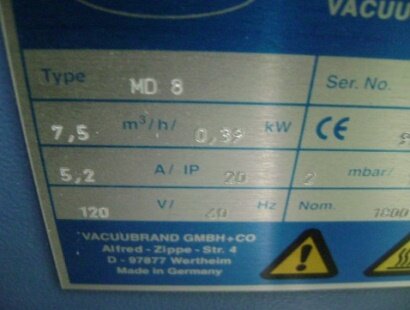 VACUUBRAND MD8 #199493