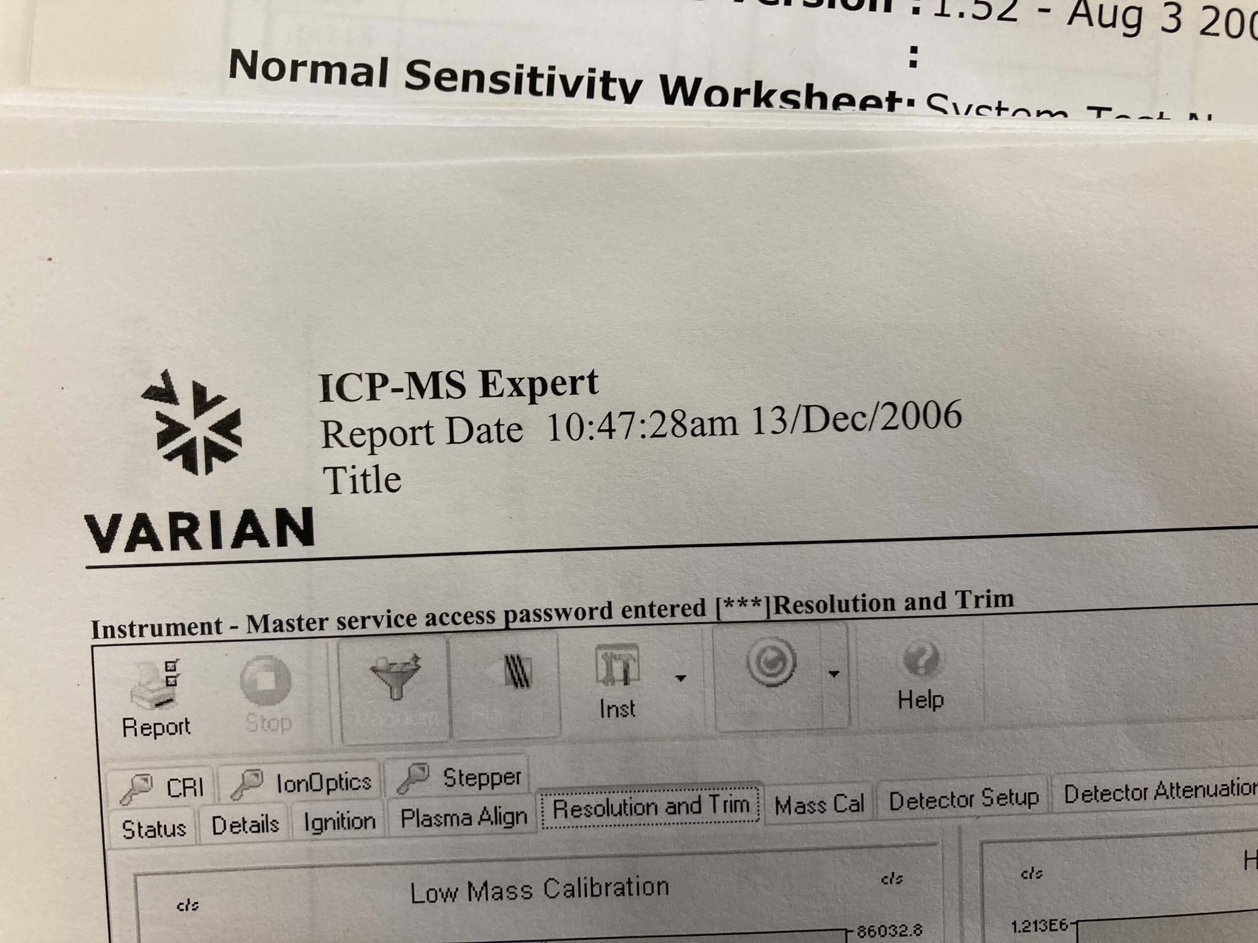 圖為 已使用的 VARIAN 820-MS 待售