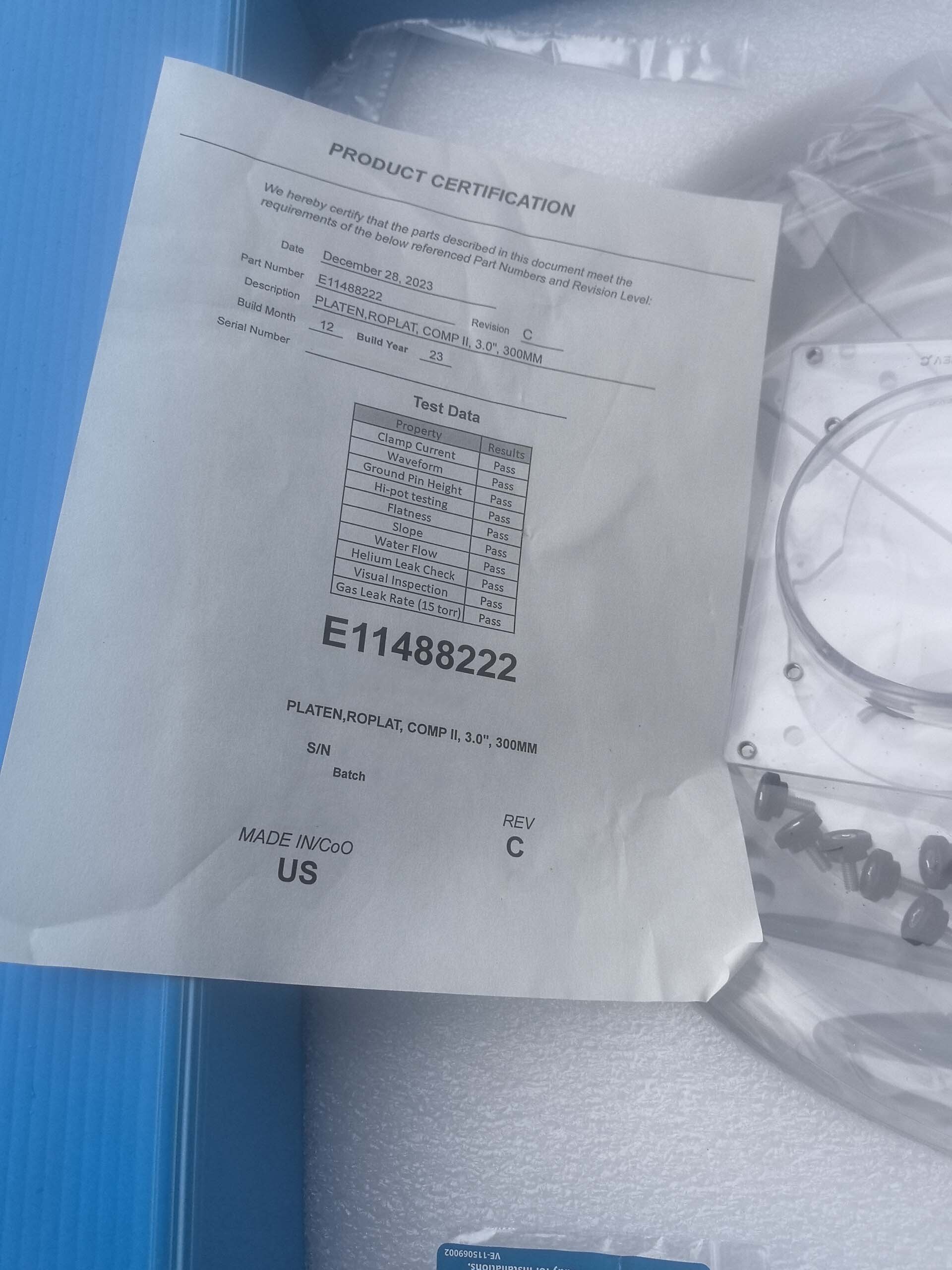 圖為 已使用的 VARIAN E11488222 待售