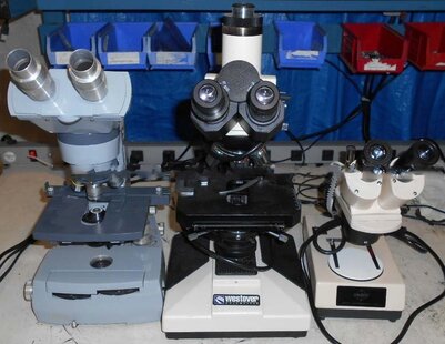 VARIOUS Lot of (3) microscopes #9401326