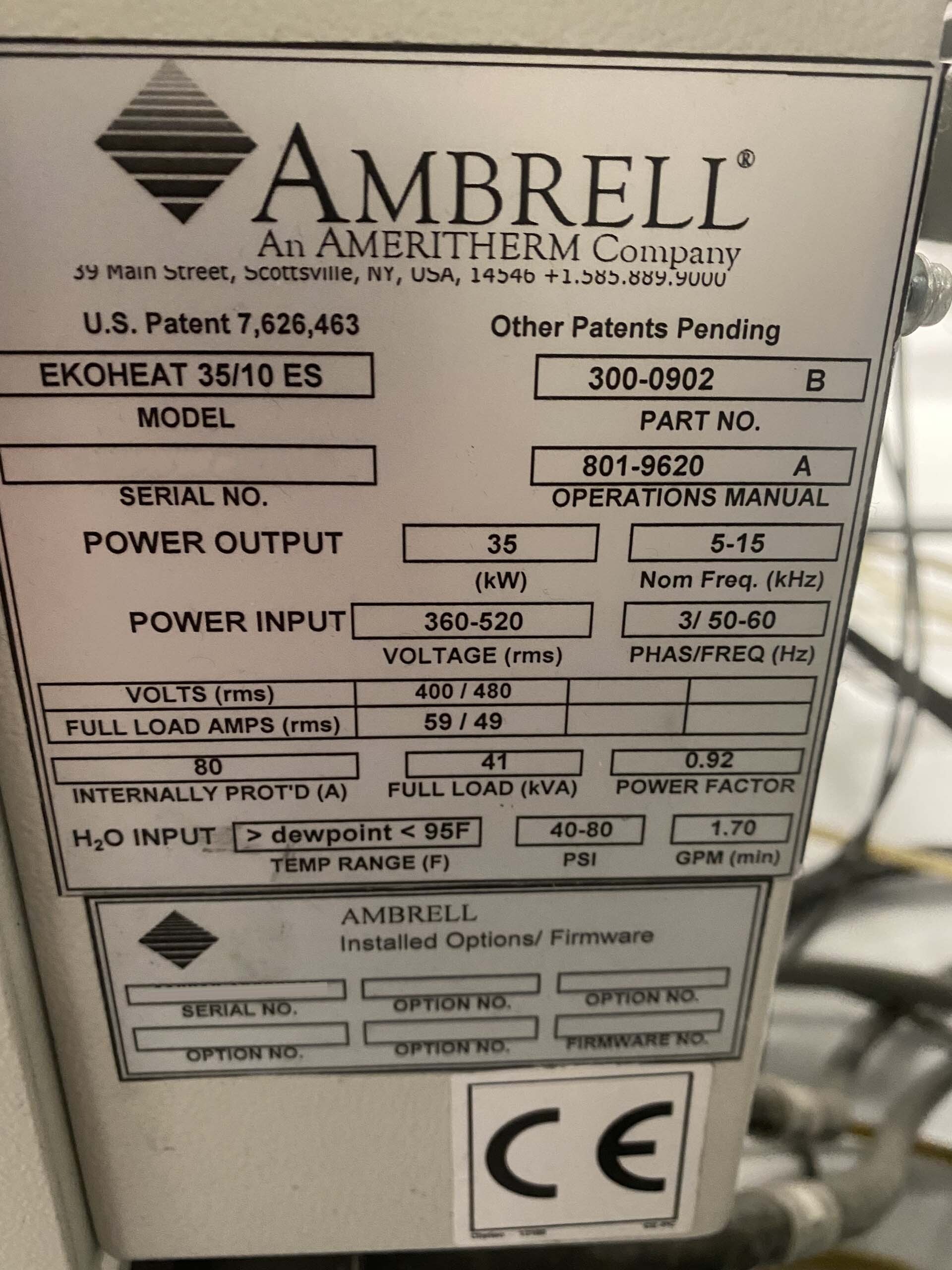 Photo Used AMBRELL Lot of induction heaters For Sale